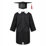 Kids Graduation Gown Bachelor Costumes Primary School Students Graduation Gown with Tassel Cap for Boys Girls Role Play Costume