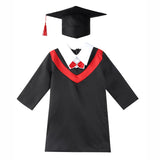 Kids Graduation Gown Bachelor Costumes Primary School Students Graduation Gown with Tassel Cap for Boys Girls Role Play Costume