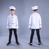 Cook Chef Jacket Uniform For Kids Boy Role Play Halloween Performance Stage Party Restaurant Waiter Waitress Free Shipping