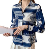Fashion printing ladies shirts Women's Blouses Spring Autumn Long Sleeve Shirts Tops Blusas Mujer
