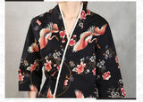 New Unisex Japanese Korea Style Medium Sleeve Cook Uniform Kimono Waiter Work Wear Chef Sushi Restaurant Overalls