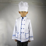 Cook Chef Jacket Uniform For Kids Boy Role Play Halloween Performance Stage Party Restaurant Waiter Waitress Free Shipping