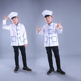 Cook Chef Jacket Uniform For Kids Boy Role Play Halloween Performance Stage Party Restaurant Waiter Waitress Free Shipping