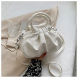 ZllKl  Korean Style South Style Women's Bag MiuMiu Bag Vintage Clouds Versatile Underarm Bag Hand-Carrying Bag Shoulder Messenger Bag
