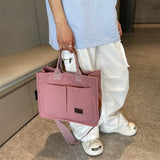 ZllKl  New Corduroy Handbag Casual Versatile Large Capacity Shoulder Bag Korean Style Fashion Crossbody Canvas Women's Bag