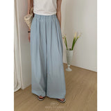 ZllKl  Miss Studio  Summer Korean Style Casual Elastic Waist Ruffle Comfortable Casual Pants Women's Wear W3337