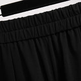 New  Ladies Summer Plus Size Shorts For Women Large Loose Casual Wide Leg Black Pocket Shorts 3XL 4XL 5XL 6XL 7XL