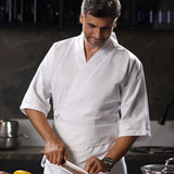 Sushi Chef Uniform 3/4 Sleeves Chef Restaurant Jacket Men Women Japanese Kimono Kitchen Cook Coat Waiter Uniform