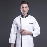 Chef Jacket Men Women Long Sleeve Kitchen Cook Coat Restaurant Clothes Pastry Bakery Waiter Uniform
