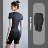 LO Solid High Waist Energy Short Tight Yoga Pants Honey Peach Hips Women's Exercise and Fitness Shorts Only Pants