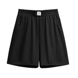 New 2022 Summer Plus Size Sports Shorts Women Large Size Loose Casual Wide Leg Black White Viscose Shorts 3XL 4XL 5XL 6XL 7XL