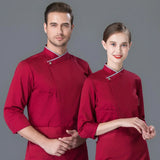 Unisex Chef Coat Men Women Long/Short Cook Jacket Restaurant Hotel F&B Uniform Baker Waiter Wear