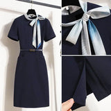 1Pc Women Fashion Summer 2023 New Business Attire Dress Flight Attendant Uniform High End Hotel Attendant Work Suit