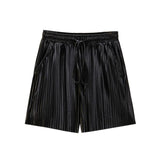 New 2022 Ladies Summer Plus Size Shorts Women Large Size Loose Elastic Wide Leg Pocket Black Pleated Shorts 3XL 4XL 5XL 6XL 7XL