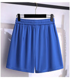 New  Ladies Summer Plus Size Sports Shorts For Women Large Loose Blue Wide Leg Thin Running Shorts 3XL 4XL 5XL 6XL 7XL