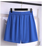 New Ladies Summer Plus Size Sports Shorts For Women Large Loose Blue Wide Leg Thin Running Shorts 3XL 4XL 5XL 6XL 7XL