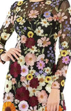 Sexy Women's Dress Spring Autumn Sweet Style Half Turtleneck 3D Flower Package Hip Sexy Straight Long Sleeve Mini Dress