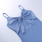 Sexy Backless Long Dress Fashion Women Bandage Cut Out Split Bodycon Dress Ladies Party Club Maxi Dresses Vestidos JY21121