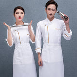 Chef Uniform Men Jacket Cooking Clothes Kitchen Shirt Waitress Food Service Hotel Fast Food Hot Pot Cake Shop Coat Custom Logo