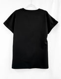 Elegant Simple Blouse Spring Summer Women Casual Solid Color V-Neck Short Sleeve Pullover T-shirt Tops