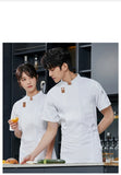 Catering Chef Work Clothes Short-sleeved Hotel Kitchen Uniform Chef Work Clothes Restaurant Waiter Work Clothes