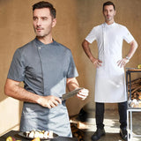 Chef Jacket Unisex Short/Long Sleeve Kitchen Cook Shirts Pastry Restaurant Waiter Uniform Top