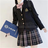 Women Students Spring Autumn Casual Blazers Khaki Japanese Long Sleeves Suit Jackets Coat High School DK JK Uniform