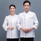 Chef Uniform Men Jacket Cooking Clothes Kitchen Shirt Waitress Food Service Hotel Fast Food Hot Pot Cake Shop Coat Custom Logo