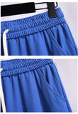 New  Ladies Summer Plus Size Sports Shorts For Women Large Loose Blue Wide Leg Thin Running Shorts 3XL 4XL 5XL 6XL 7XL