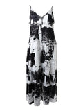 Plus Size Tie Dye Print Wide Leg Jumpsuit