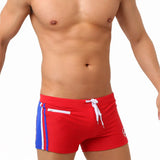 Mens Swimwear With Push-Up Swimming Trunks Boxer With Pocket  Hi-Q Sexy Men Breathable Swim Suit Speed Beach Shorts  sunga