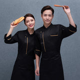 Chef Uniform Men Jacket Cooking Clothes Kitchen Shirt Waitress Food Service Hotel Fast Food Hot Pot Cake Shop Coat Custom Logo