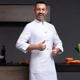 C317 Unisex Long Sleeve Master Cook Work Uniforms Restaurant Hotel Waiter Coat Kitchen Workwear Clothing Food Service Chef Tops