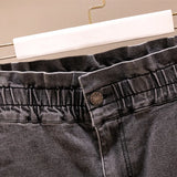 New 2022 Summer Plus Size Women Jeans Shorts For Women Large Size Gray Pocket animal Cotton Denim Shorts 3XL 4XL 5XL 6XL 7XL