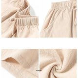 Plus Size 6XL 150KG  Casual Summer Shorts Cotton Linen Women Beach Shorts Vintage High Waist Shorts Street Wear