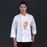 C352 Chef's Work Clothes Men's Long Sleeved Waiter Jacket Adult Chef Uniform Catering Restaurant Cake Point Baker's Back Kitchen