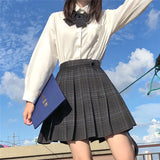 Long/Short Sleeve Full Set Japanese School Uniform Jk Seifuku for Girl High Waist Pleated Skirt Anime Student Cosplay Schoolgirl