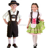 2024 Carnival Costumes For Kids Beer Girl Bavarian Boy Oktoberfest Beer Maid Waiter Costume Lederhosen Fantasia Uniform