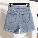 Plus Size L-5XL Y2K Denim Shorts For Women High Waist Fashion Summer Street Hot Sexy Jean Pant Female Free Shipping Clothes