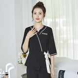 Professional Style Uniform Woman Aesthetic Beauty Salon Spa Hotel Waiter Esthetic Desk Massage Nail Beautician Cafe Work Clothes