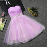 Women French Style  Princess Dresses Tube Top Empire Waist Pink Organza Dress Ball Gown Summer Holiday Party Dress