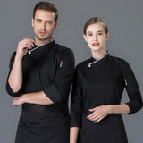 Unisex Chef Coat Men Women Long/Short Cook Jacket Restaurant Hotel F&B Uniform Baker Waiter Wear