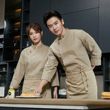Work Uniform for Catering Chefs Short Sleeved Chef Work Uniform,Restaurant Kitchen Uniform Restaurant Waiter