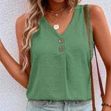 Womens V-Neck Sleeveless Tank Vest Tops Ladies Summer Casual T-Shirt Blouse Tee Clothings For Female Plus Size Oversized 2023