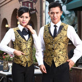 Women Night Club Waitress Vest Uniform Bright Color Bar Men Waiter Vest Clothing Hotel Restaurant Work Wear 89