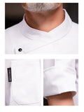 Men's Chef Uniform Long Sleeve Waiter Shirt Bakery Cook Coat Hotel Overalls Restaurant Kitchen Costume Cafe Bellboy Work Clothes