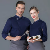 Unisex Chef Coat Men Women Long/Short Cook Jacket Restaurant Hotel F&B Uniform Baker Waiter Wear