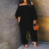 Plus Size Women Jumpsuit Summer Long Sleeve One Piece Outfits Casual 2023 Spring Lady Club Clothing Fashion Elegant Loose Pants