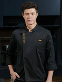 Stylish Men's Chef Jacket Restaurant Kitchen Cook Coat Waiter Uniform