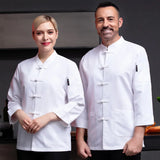 C317 Unisex Long Sleeve Master Cook Work Uniforms Restaurant Hotel Waiter Coat Kitchen Workwear Clothing Food Service Chef Tops